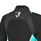 BELA ELANUR TEXTIL JAQUETE DE MOTO SENYORA NEGRE TURQUESA
