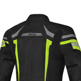 BELA HIGHLAND CHAQUETA DE MOTO TEXTILE MUJER NEGRO GRIS AMARILLO FLOU