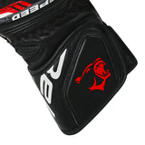BELA LEMOX CUIR GUANTS DE MOTO HOMES NEGRE VERMELL