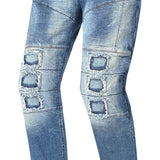 BELA PISTON PANTALON DE HOMBRE JEANS 32L AZUL CON SPRAY