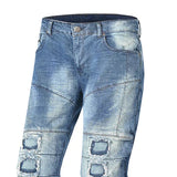 BELA PISTON PANTALON DE HOMBRE JEANS 32L AZUL CON SPRAY
