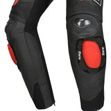 BELA ROCKET PANTALÓN MOTO PIEL HOMBRE NEGRO ROJO