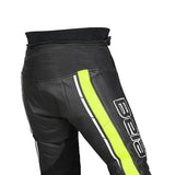 BELA ROCKET PANTALON DE MOTO MUJER PEIL NEGRO AMARILLO FLOUR
