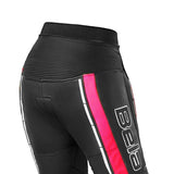 BELA ROCKET PANTALON DE MOTO MUJER PEIL NEGRO ROSA
