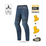 BELA STREET JEANS DE MOTO MUJER CE APROBADO AZUL