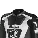 BELA X RACE JAQUETE CUIR HOME NEGRE ANTHRA BLANC