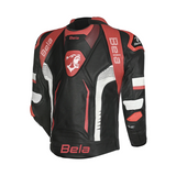 BELA X RACE JAQUETES CUIR HOME NEGRE BLANC VERMELL
