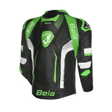 BELA X RACE JAQUETE CUIR HOME NEGRE BLANC VERD