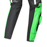 BELA X RACE CUIR PANTALON DE MOTO HOME NEGRE BLANC VERD
