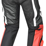 BELA X RACE PANTALON DE MOTO HOMBRE PIEL NEGRO BLANCO ROJO