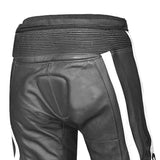 BELA X RACE PANTALON DONA CUIR NEGRE ANTHRA BLANC