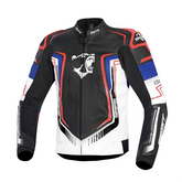 BELA BEAST LEATHER JAQUETE DE MOTO HOMES NEGRO BLANCO AZUL ROJO