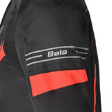 BELA BRADLEY CHAQUETA DE MOTO DE HOMBRE TEXTIL NEGRO ROJO