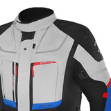 BELA TRANSFORMER 3IN1 TEXTILE JAQUETE DE MOTO HOMES GRIS NEGRO AZUL