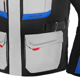 BELA TRANSFORMER 3IN1 TEXTILE JAQUETE DE MOTO HOMES GRIS NEGRO AZUL