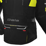 BELA TRANSFORMER 3IN1 TEXTILE JAQUETE DE MOTO HOMES NEGRO AMARILLO FLOUR