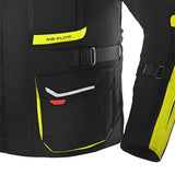 BELA TRANSFORMER 3IN1 TEXTILE JAQUETE DE MOTO HOMES NEGRO AMARILLO FLOUR