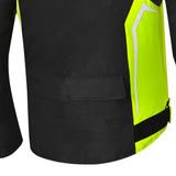 BELA CORDANIEL JAQUETE DE MOTO NEGRO GRIS OSCURO AMARILLO