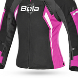 BELA ELANUR CHAQUETA DE MOTO MUJER NEGRO ANTRACITA ROSA
