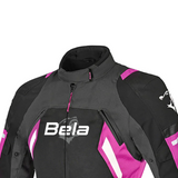 BELA ELANUR CHAQUETA DE MOTO MUJER NEGRO ANTRACITA ROSA