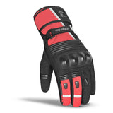 BELA ICE WINTER WP GUANTES DE MOTO PIEL MUJER NEGRO ROJO