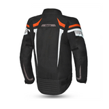 BELA HIGHLAND CHAQUETA DE MOTO HOMBRE NEGRO BLANCO NARANJA