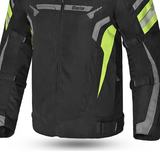 BELA HIGHLAND CHAQUETA DE MOTO HOMBRE NEGRO GRIS AMARILLO FLOU