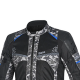 BELA ONSAKER CHAQUETA DE MOTO HOMBRE TEXTIL CAMO NEGRO AZUL
