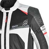 BELA ONSAKER CHAQUETA DE MOTO HOMBRE TEXTIL HIELO NEGRO ROJO