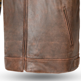 BELA ROYAL RIDER HOMBRE PIEL VINTAGE CHAQUETA DE MOTO NARRON BEIGE