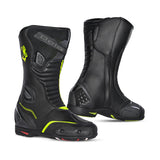 BELA STRIP CUIR BOTAS DE MOTO DE GIRA NEGRE GROC FLOUR