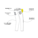 BELA ROSEKIN JEANS DE MOTO MUJER NEGRO SPRAY