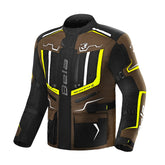BELA WATSON TEXTIL JAQUETE DE MOTO HOMES NEGRE MARRO GROC BLANC