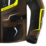 BELA WATSON TEXTIL JAQUETE DE MOTO HOMES NEGRE MARRO GROC BLANC