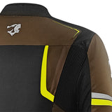 BELA WATSON TEXTIL JAQUETE DE MOTO HOMES NEGRE MARRO GROC BLANC
