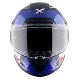 AXOR SABER X-SPORT CASCO INTEGRAL DE MOTO NEGRO MATE AZUL