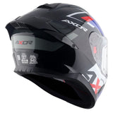 AXOR SABER X-SPORT CASCO INTEGRAL DE MOTO NEGRO MATE AZUL