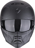 SCORPION EXO-Combat II Spiderweb Abierto Jet Casco Negro Mate Plata