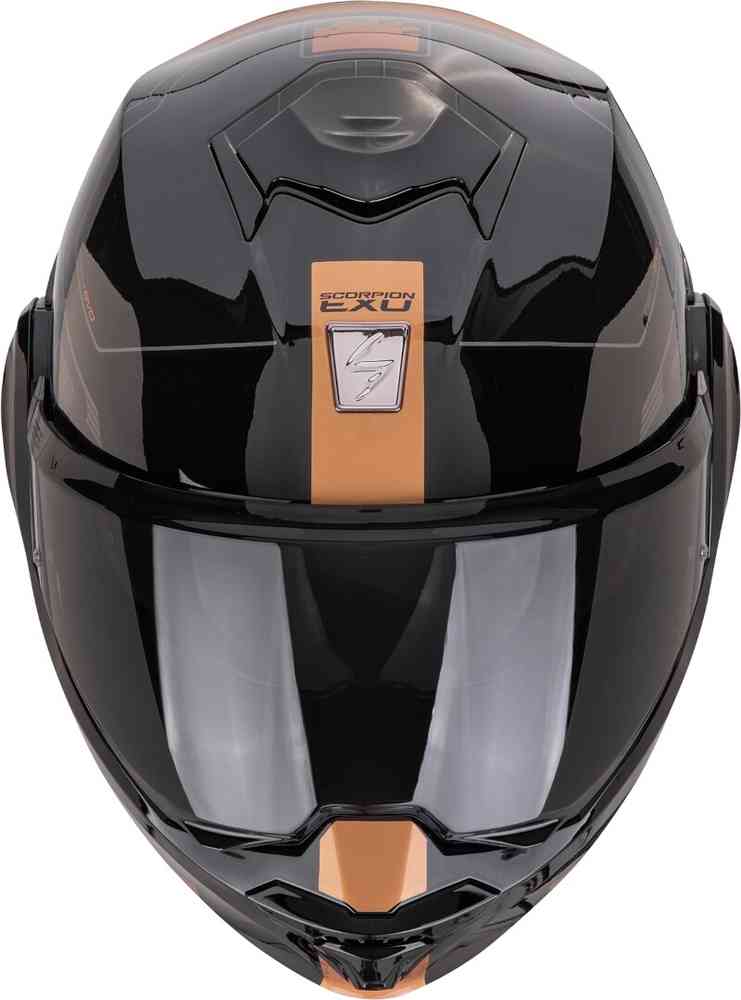SCORPION EXO Tech Evo Traveler Casco Modulare Negro Cobre