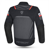 R-TECH SPIRAL MESH CHAQUETA DE MOTO DE HOMBRE TEXTIL GRIS NEGRO ROJO