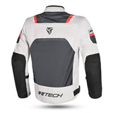 R-TECH SPIRAL MESH JAQUETES DE MOTO HOMES NEGRE BLANC GRIS VERMELL