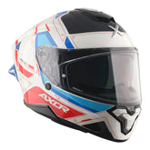AXOR BRUTALE RYDEN CASCO INTEGRL DE MOTO BLANCO ROJO