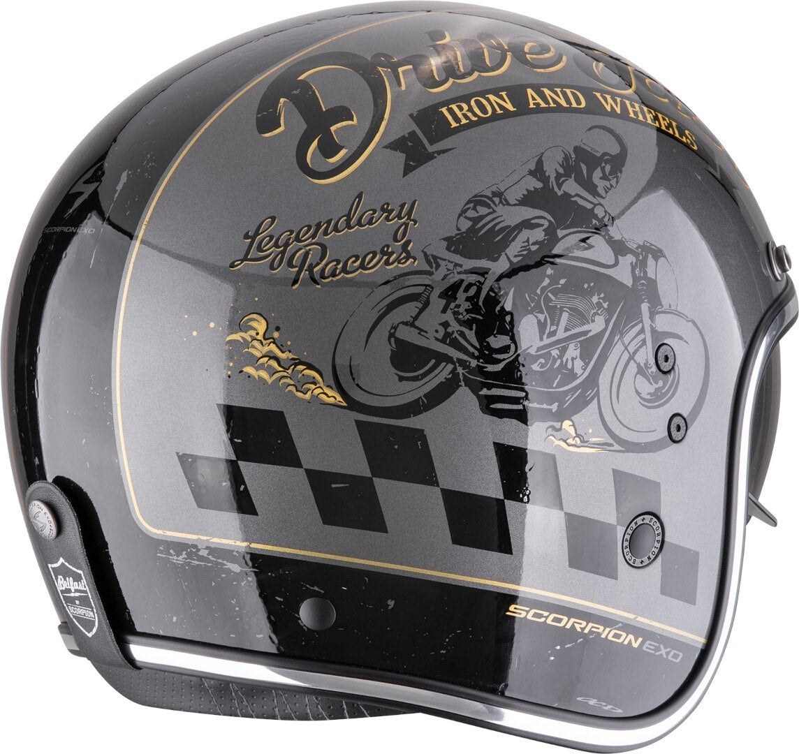 SCORPION BELFAST EVO DRIVE FAST ABIERTO CASCO Plata-Negro-Oro