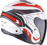 SCORPION EXO-Z1 VUE Moto Urbano Jet Casco Blanco Mate Rojo Negro