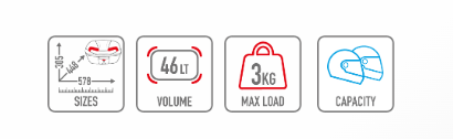 GIVI ML RIVIERA E46 Maleta Top Case Para Moto Negra Bas 46 L - SECURTEX MOTOR S.L (t/a MaximoMoto)