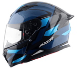 AXOR HUNTER CORNET CASCO INTEGRAL DE MOTOCICLETA NEGRO_AZUL