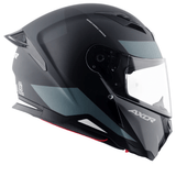 AXOR HUNTER TURBO CASCO INTEGRAL DE MOTOCICLETA NG MATE_GRIS