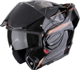 SCORPION EXO Tech Evo Traveler Casco Modulare Negro Cobre