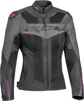 IXON DRACO LADY Verano Moto Textil Chaqueta Negro Antracita Fushia