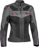 IXON DRACO LADY Verano Moto Textil Chaqueta Negro Antracita Fushia